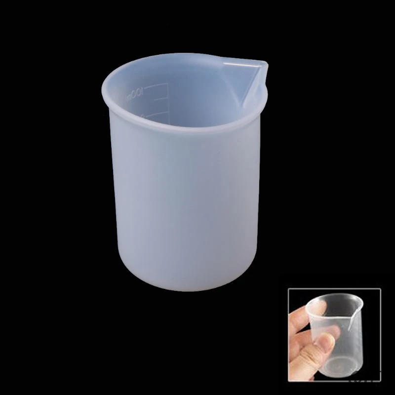 5 шт./упак. 100 мл из хрустальной эпоксидной силиконовый мерный стаканчик DIY ручной инструмент с антипригарным покрытием Регулировка чашки для смешивания