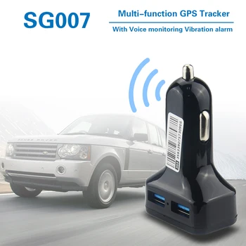 

Multi-function Vehicle Car Device SG007 Car Charger GPS Tracker Voice Monitor Remote control Real-time tracker Vibration Alarm