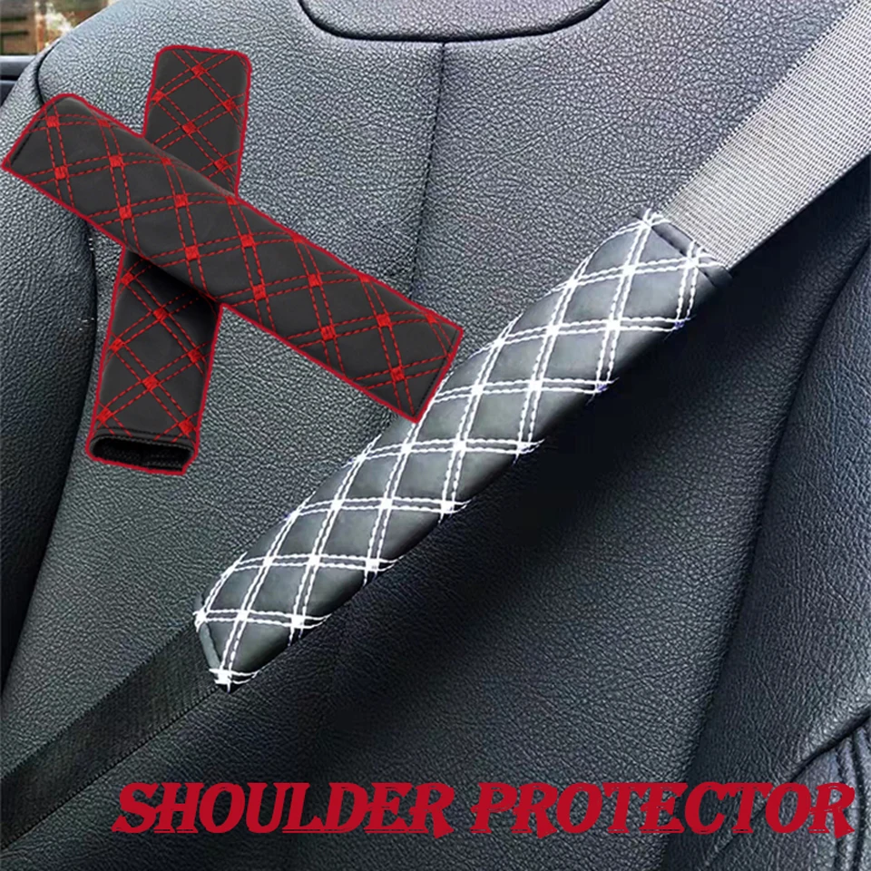

2Pcs Car Styling Seat Safety Belt Shoulder Pad Covers For Volvo S60 V70 XC90 xc60 Subaru Forester Peugeot 307 206 308 407 508