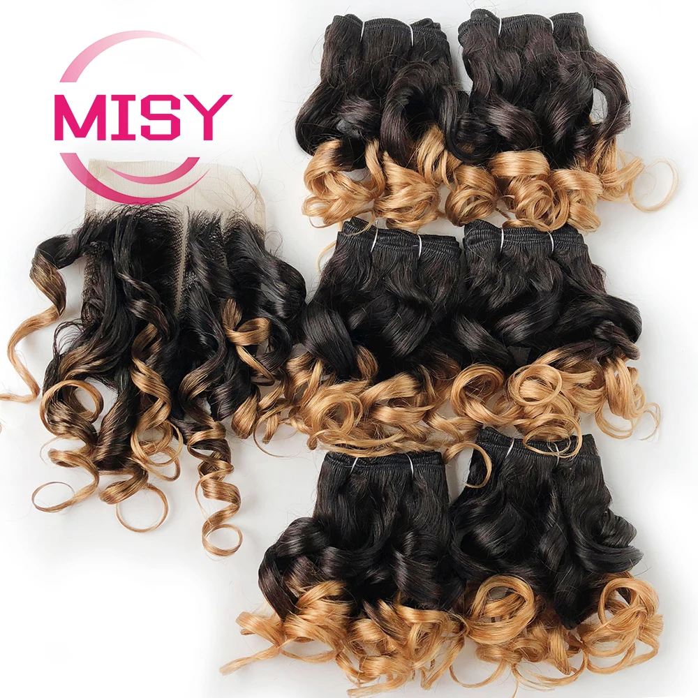 curly-human-hair-malaysian-ombre-hair-bundles-with-closure-ombre-colored-1b-27-30-99j-33-natural-human-hair-and-4-4-closure