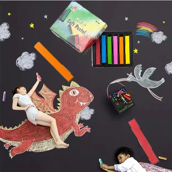 

#H45 6/12/24 Colors Painting Chalk Set Stick Toner Drawing Line Lower Adhesion Students Smooth Dye Solid Powder Soft Pastel