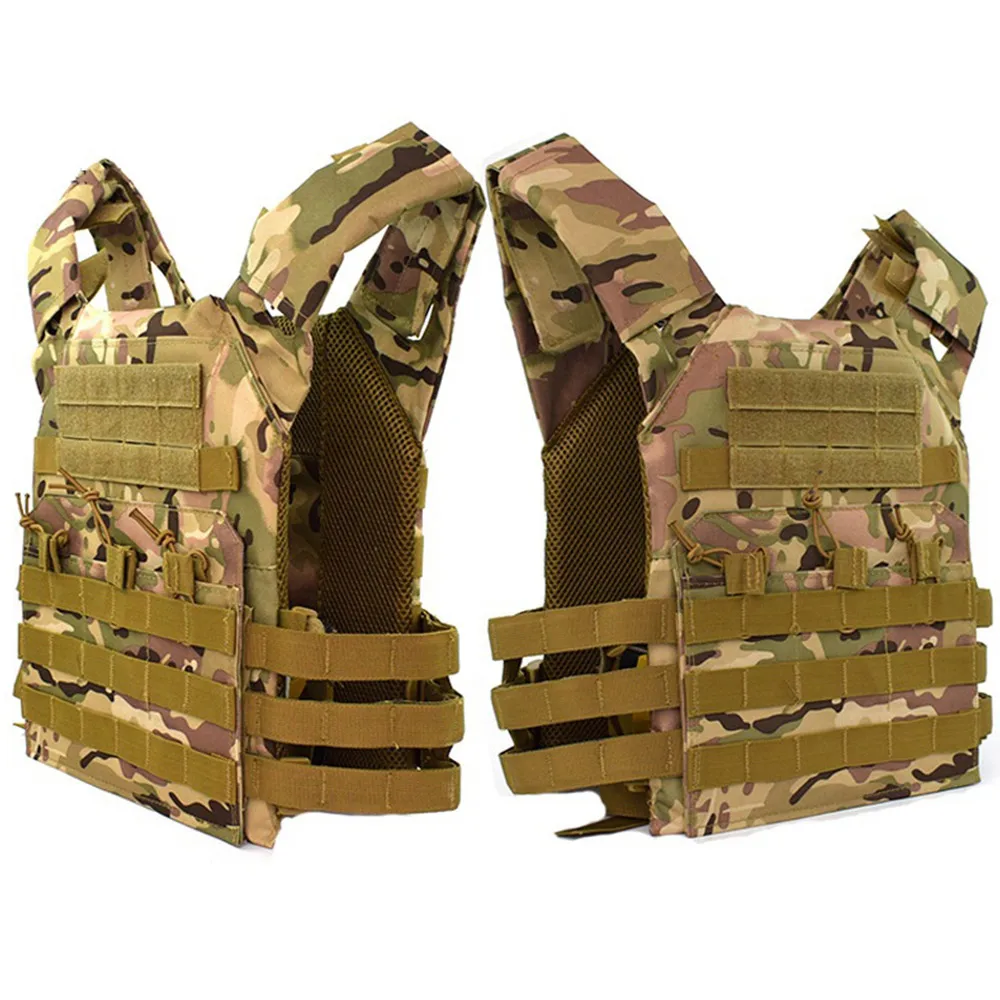 FDBRO охотничьи жилеты Тактический бронежилет JPC Molle Plate Carrier жилет Открытый CS игры Пейнтбол страйкбол жилет военная техника - Цвет: CP camouflage