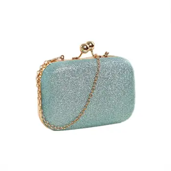 

Women Bags Elegant Evening Clutch Bag new female handbag Double Chain Mini for Cocktail Party Silver Simple Versatile