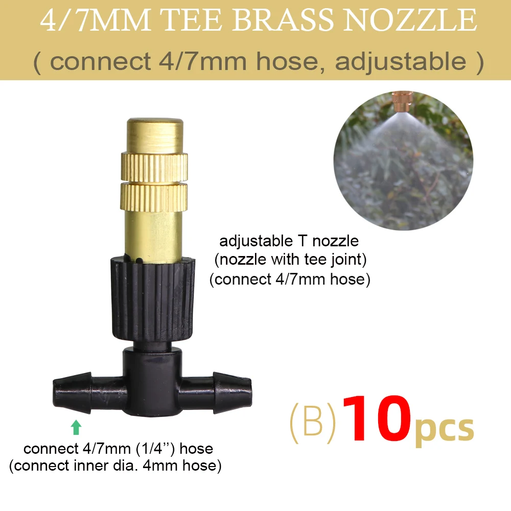 Ugello atomizzatore per tubo da giardino, tubo da irrigazione 8/11 mm