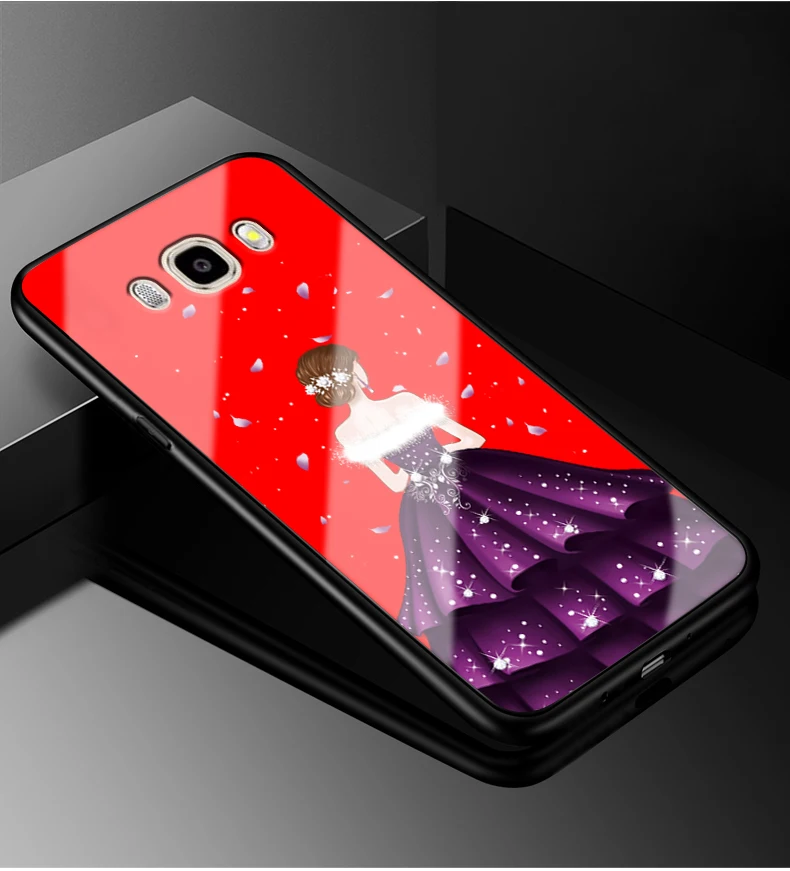 Для samsung J7 чехол из закаленного стекла задняя крышка для samsung Galaxy J7 чехол для телефона SM-J710FN J710 J 7 Мягкий Бампер j710f - Цвет: 18