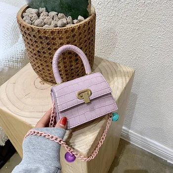 

Female Leather Chain Shoulder Crossbody Bag Stone Pattern Elegant Handbags Outdoor Shopping Traveling Samll Women Messenger Bags