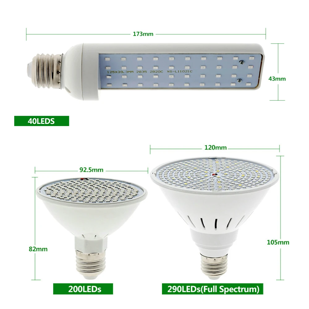 220V Phytolamp E27 полный спектр светодиодный Grow светильник гибкий металлический шланг зажим-по выращиванию светильник s Крытый Фито лампы для растений, цветы