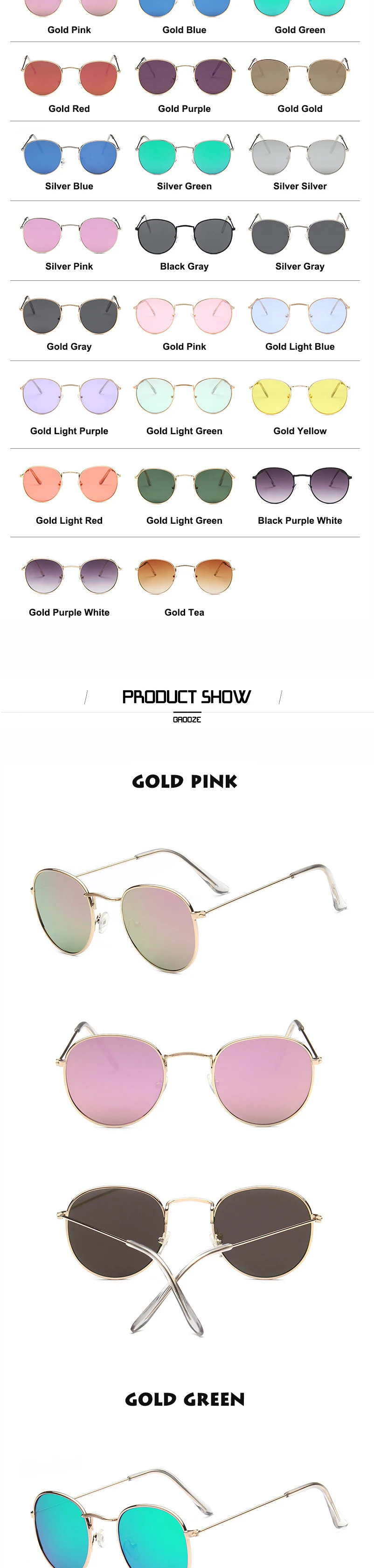 时尚太阳镜_新款时尚太阳镜-郑爽同款墨镜男女士圆脸复古3447---阿里巴巴_02