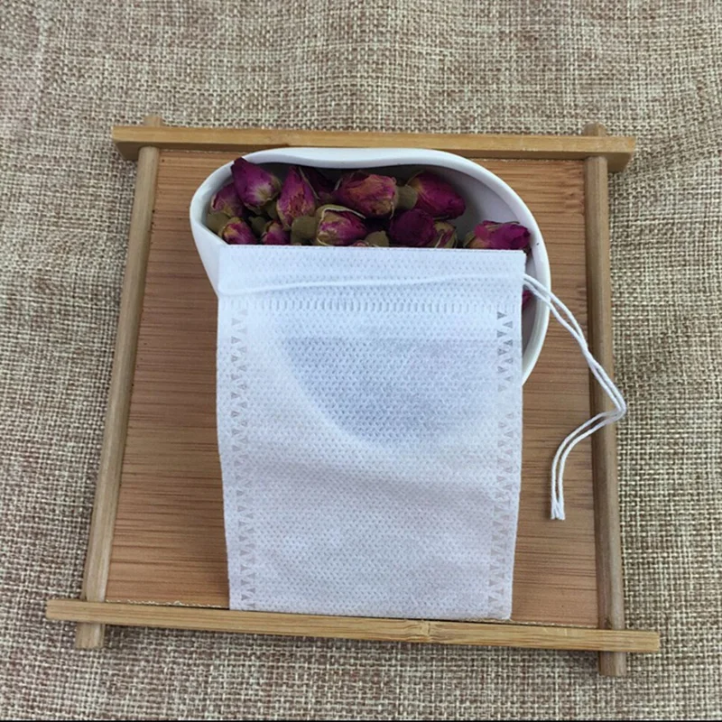 Hot New Tea Bags 500Pcs 7 X 9 Cm Empty Tea Bags With String Heal Seal Filter Infuser Strain For Pu Er Disposable Tea Bags