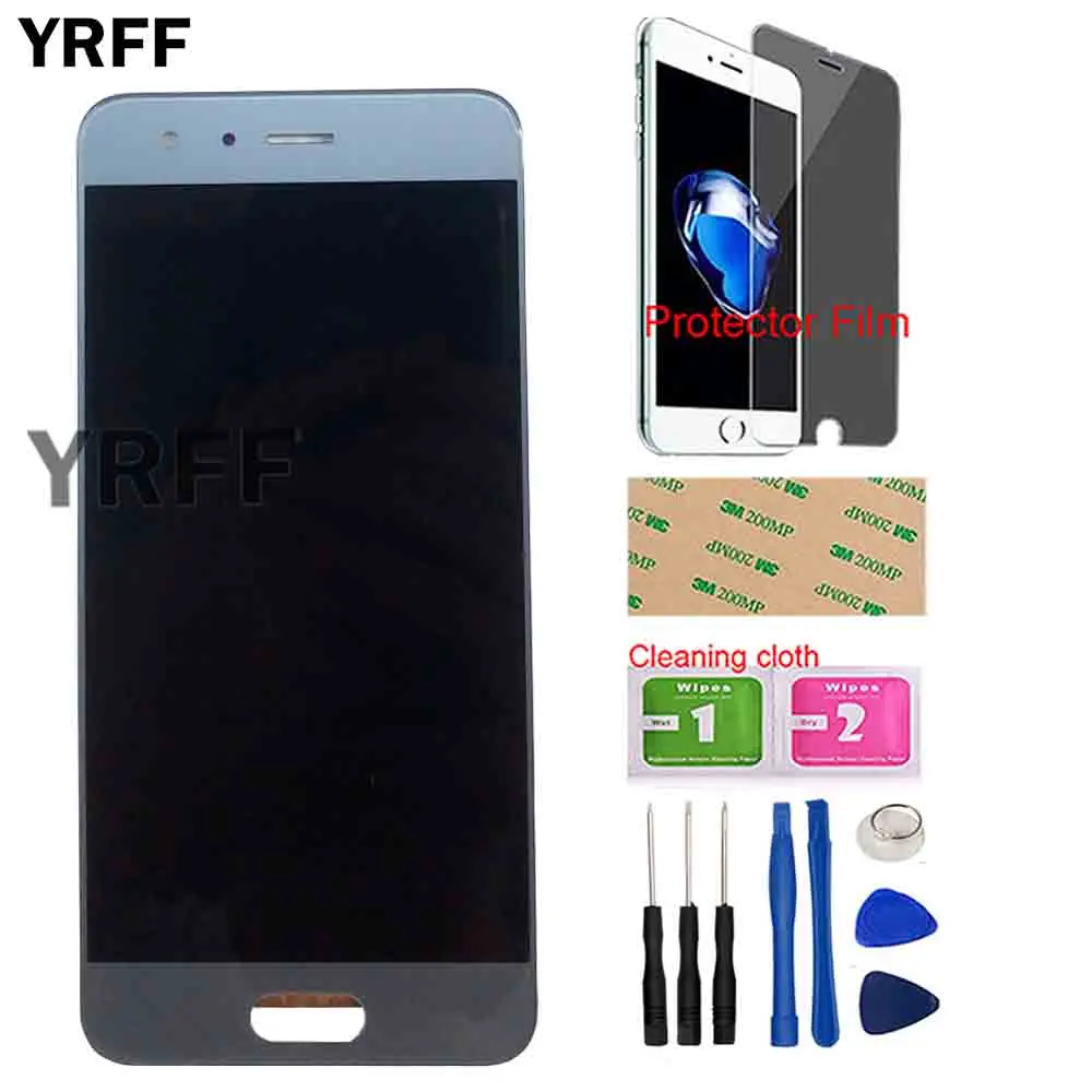 ЖК-дисплей Дисплей для Huawei Honor 9 STF-L09 STF-AL10 STF-AL00 STF-TL10 ЖК-дисплей Дисплей Сенсорный экран Панель инструменты для дигитайзера защитная пленка