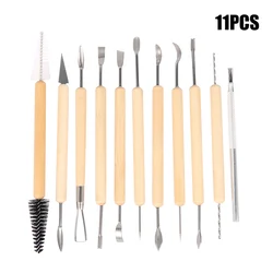 Kit de sculpture en argile, sculpture, cire lissante, sculpture de poterie, outils en céramique, façonneuses polymères, modélisation, outils à main 11 pièces 