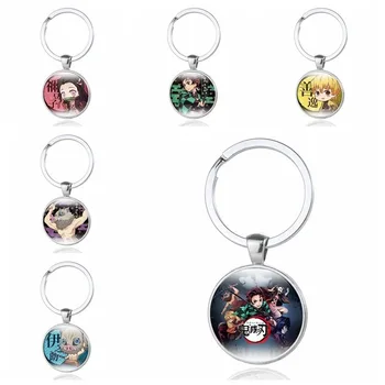 

Anime Demon Slayer Kimetsu No Yaiba Kamado Tanjirou Cosplay Prop Accessory Keychain Kamado Nezuko Key Chain Keyring
