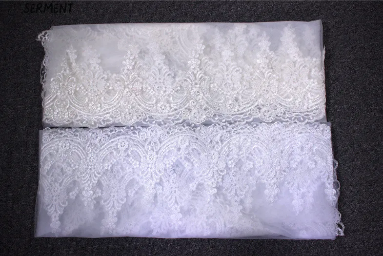 SERMENT New 2019 Lace Edge Bride Veil One-Layer 300cm Shoulder Length Veil Wedding Accessories SERMENT New 2019 Lace Edge Bride Veil One-Layer 300cm Shoulder Length Veil Wedding Accessories