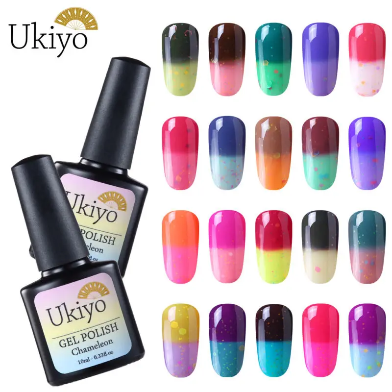 

Ukiyo 10ml Cheese Thermal Change UV LED Gel Polish Temperature Changing Color UV Gel Lacquer Soak Off Nail Gel