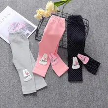Spring Lovely Pants Baby Girls Comfort and Soft Pantyhose Fashion Cartoon Ankle-Length Flexible Thin Section Leggings