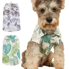 

Hawaiian Style Dog Clothes Coconut Tree Print Shirt Clothes Summer Dog Clothing for Small Medium Pet Puppy Chihuahua Beach