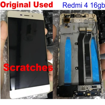 

Original Used For Xiaomi Redmi 4 Standard 2GB RAM 16GB ROM LCD Screen Display+Touch Screen Digitizer for redmi 4 with Frame