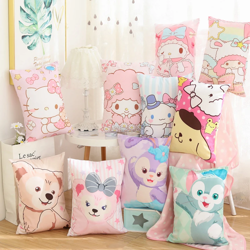 

Мультяшный Daffy Bear Shirley Tony Cat Stella плюшевая мягкая подушка для кровати портативное маленькое теплое одеяло