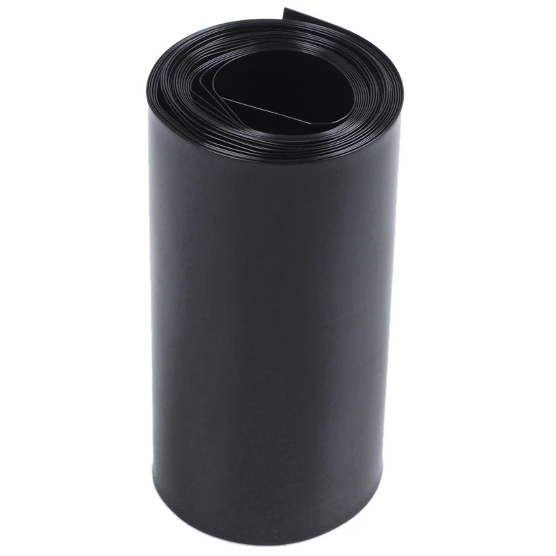 

70mm/44mm PVC Heat Shrink Tubing Wrap Black 2m 6.5ft for 18650 Battery Promotion
