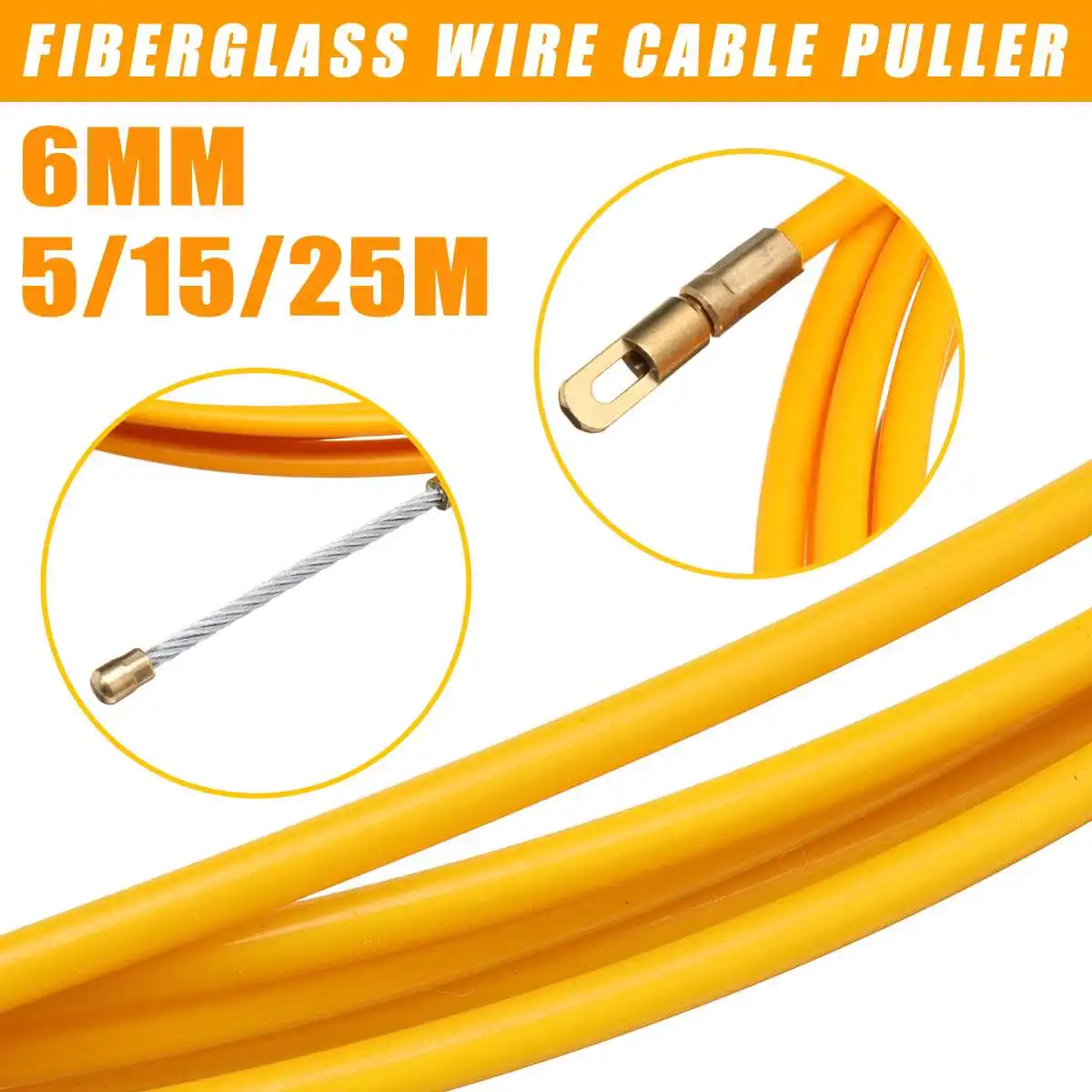 5/10/20M Fiberglass/Nylon Wire Cable Running Rods Wires Fish Pulling