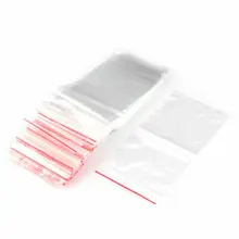 100 шт 7 см x 15 см прозрачный 2Mil поли пластиковый многоразовый мешок на молнии с замком