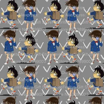 

Detective Conan Japan anime comics halloween cosplay costume Mouri Ran Patchwor Printed Tissue Kids Home Textile fabric Sewing