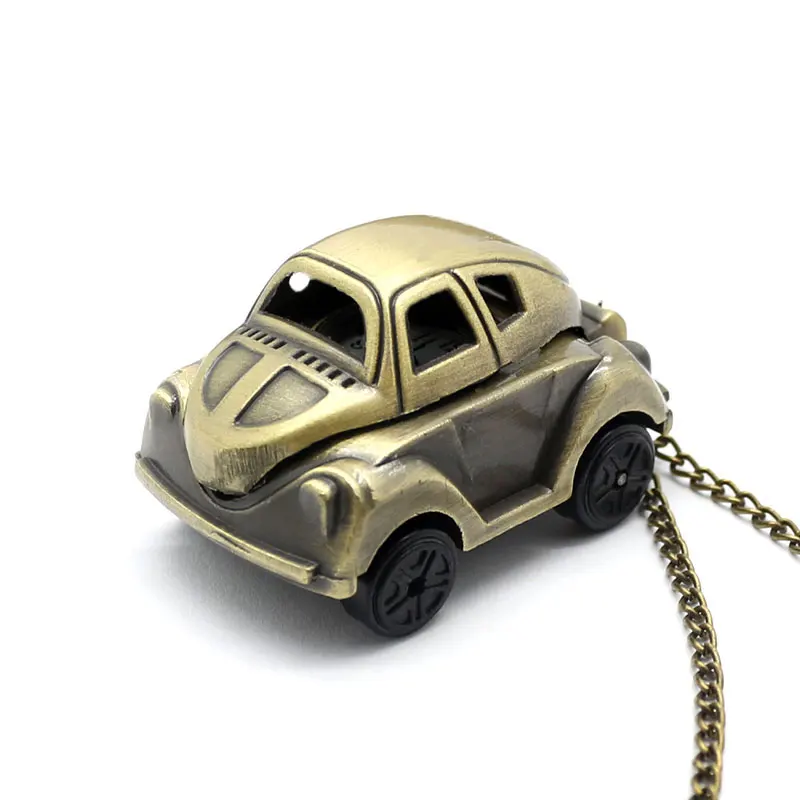 Милая футболка с изображением автомобиля, замок для ключей, швейная машина, кварцевые карманные часы, ретро бронзовое ожерелье, часы, подарки для мальчиков и девочек