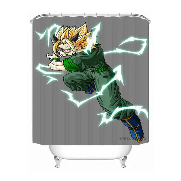 Индивидуализированный Жемчуг дракона Goku Душ Ванна занавес для ванной комнаты Mildewproof водонепроницаемый полиэстер различных размеров#0421-21-52 - Цвет: Shower Curtain