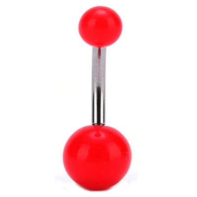 Red Lot11PCS торговля 316L стальное кольцо пупка пирсинг пупка уха Трага пирсинг Ombligo тела ювелирные изделия цвет случайный танец - Окраска металла: Red