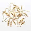 50pcs 316 acier inoxydable hypoallergénique boucle d'oreille crochets poisson Earwire avec bobine et boule pour la fabrication de bijoux 20x20mm ► Photo 3/6