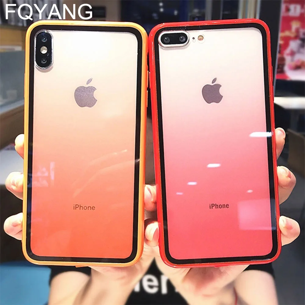 Роскошный прозрачный градиентный телефонный чехол для Iphone XS Max XR x из акрилового