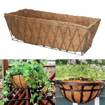 

Balcony Planting Plant Holder Basket Home Decor Wall Hanging Living Room Flower Pot Gardening DIY Container Coconut Shred Indoor