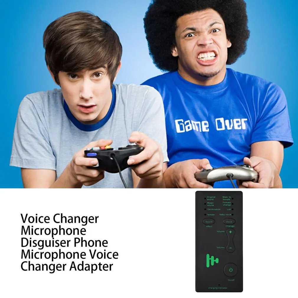  Voice Changer Adapter Portable Microphone Game Disguiser for PUBG 8 Modes for kids/XBOX/PS4/Phone/i