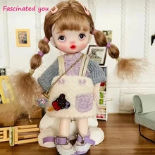 Mini poupées articulées de maquillage pour le visage, 17CM, nouveau produit, vêtements à la mode, costume princesse, jouet pour fille, BJD, 1/8 