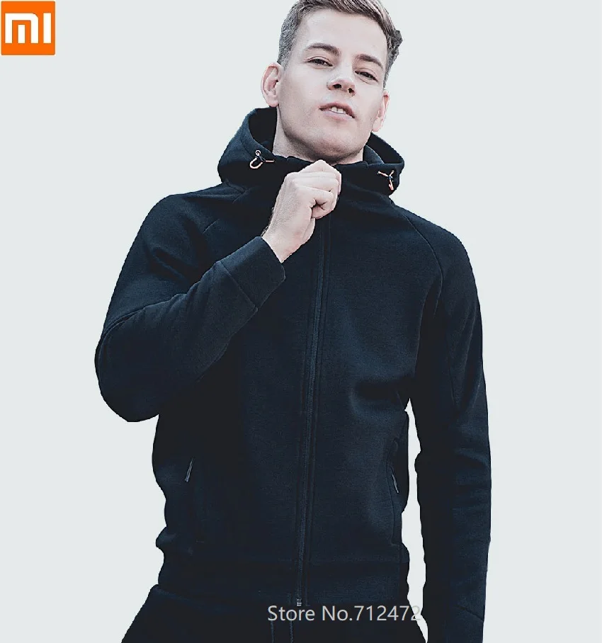  Xiaomi Men Plus velvet warm jacket Sweatshirt Windproof Comfortable Reflective design Casual coat F