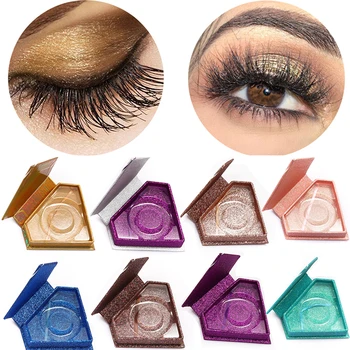 

3pcs Diamond Shape False Eyelash Packaging Box 3D Fake Lashes Package Storage Case Magnetic Case Lashes Empty Package Box