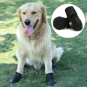 

Dog Boots Waterproof Dog Shoes Dog Booties With Reflective Rugged Anti-Slip Sole and Skid-Proof Outdoor Dog Shoes