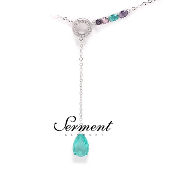 

SERMENT Unique Colorized Crystal Zircon Fashion Jewelry Necklace Party Birthday Gifts Gilded Wedding Accessories For Women