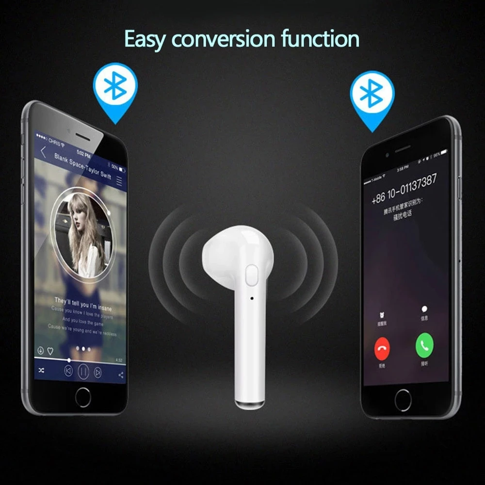 TWS i7s беспроводные Bluetooth наушники-вкладыши стерео наушники для всех смартфонов беспроводные гарнитуры