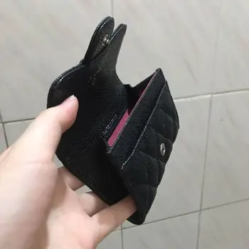 

wallets for women caviar leather quilted purses card wallet card holder female men wallet money bag purse coin pocket 2020 bags