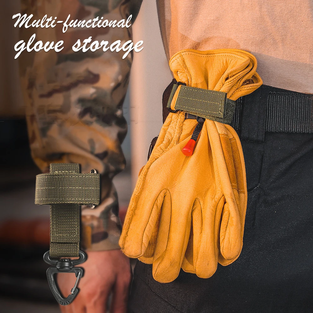 Multifunctional Glove Storage Buckle EDC Outdoor Tactical Glove Climbing Rope Storage Buckle