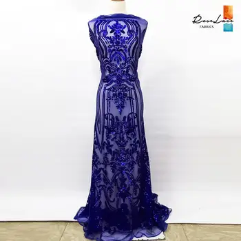 

African Nigerian Sequins Mesh Tulle Lace Fabrics 2019 High Quality Indian Women Sequined Embroidered Net Wedding Prom Fabrics