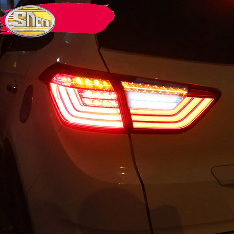 Car LED Tail Light Taillight For Hyundai Creta 2014 - 2017 2018 Rear Running Light + Brake Lamp + Reverse + Dynamic Turn Signal