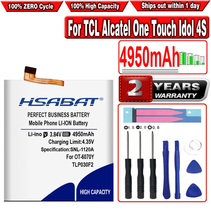 4950mAh TLP030F2 TLP030F1 Аккумулятор для TCL Alcatel One Touch Idol 4S OT 6070 6070K 6070O BlackBerry DTEK60|Аккумуляторы