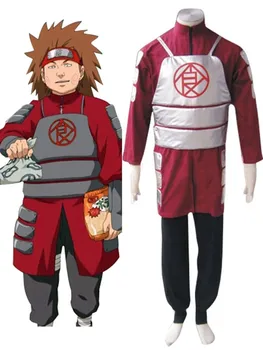 

Anime Naruto Cosplay Akimichi Choji High Quality Uniform Set Cos Halloween Party For Men/Women Full set Top + Breastplate + Pant