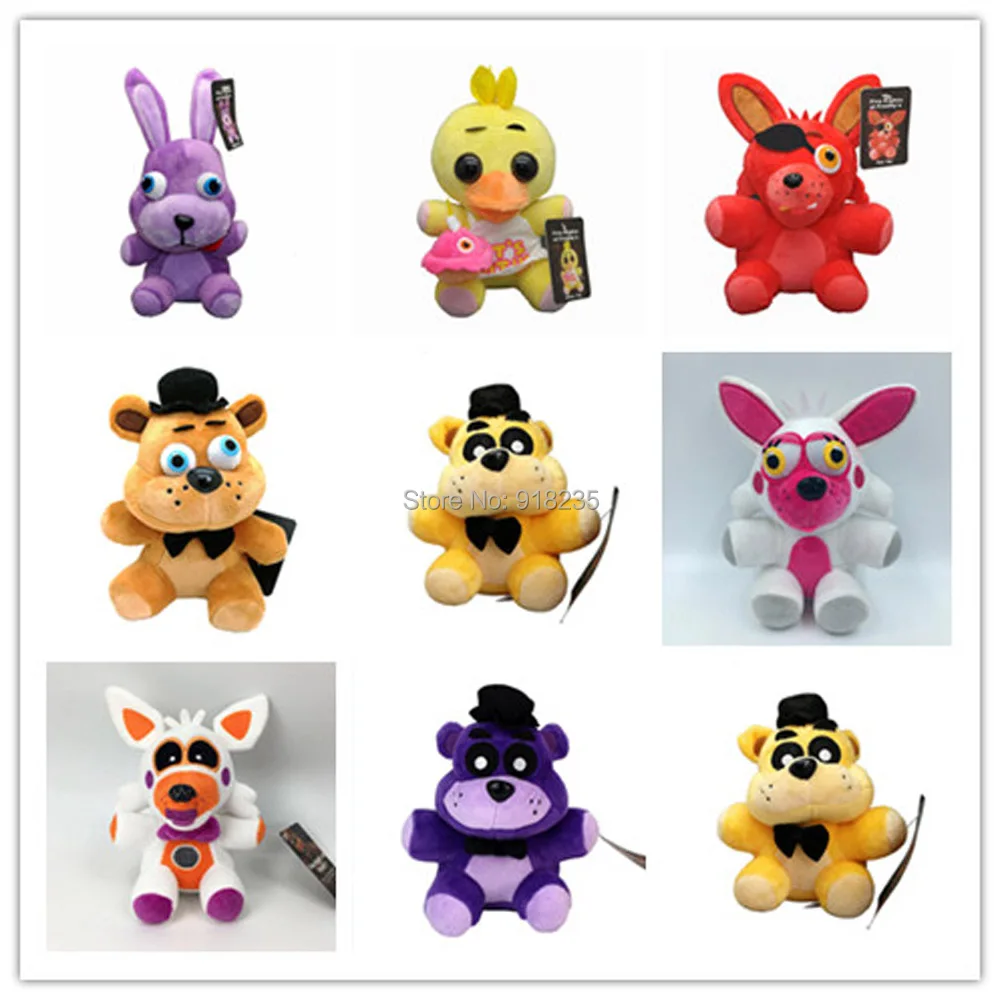 10/Лот, Five Nights At Freddy's Chica, кошмар, Весенняя ловушка, Бонни, мангл, Phantom Fox, кошмар Фредди, 16,5-20 см, плюшевые куклы, игрушки