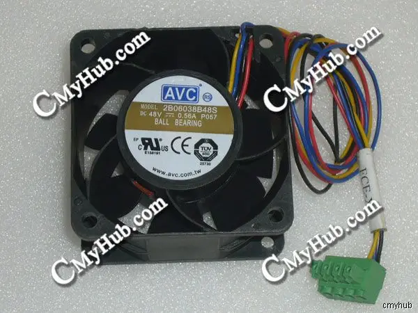 Для AVC 2B06038B48S P057 DC48V 0.56A 6037 6 см 60 мм 60x60x37 4Pin Вентилятор