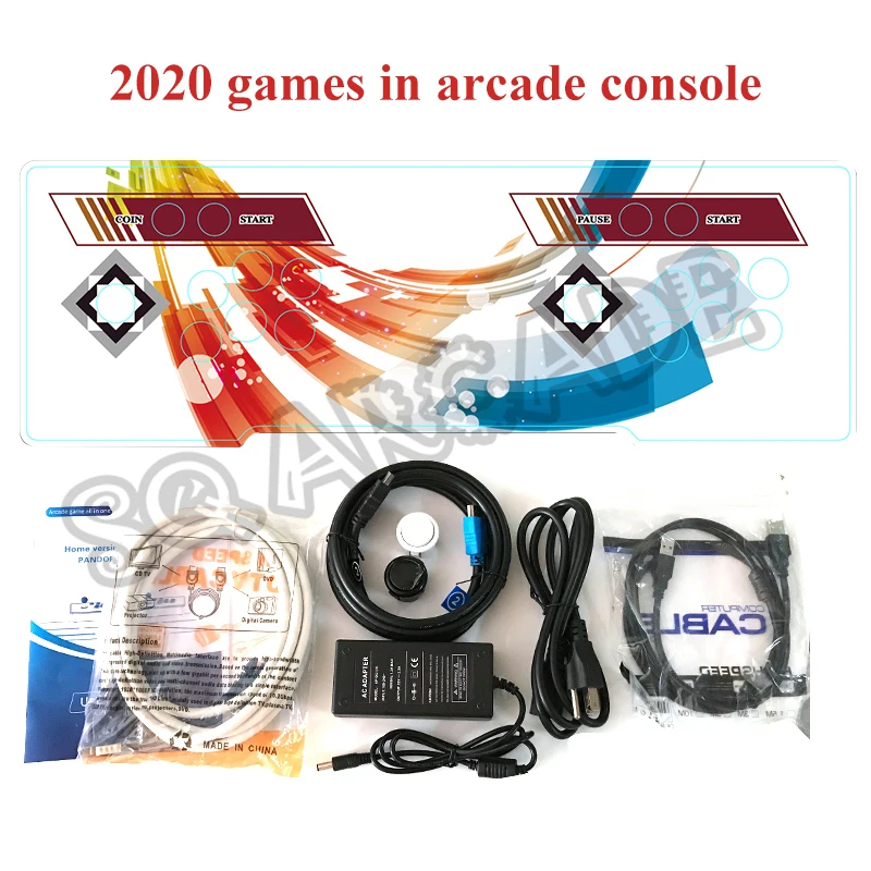 Pandora X 2020 игр в 1 аркадная консоль с нулевой задержкой джойстик 10 3D игры печатная