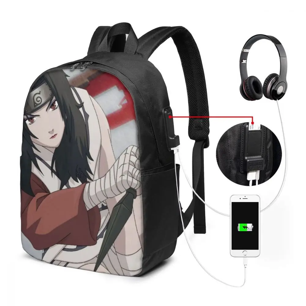 

Kurenai Yuhi Custom Japanese Anime Naruto Print Cartoon Image paiting USB Backpack 17 In