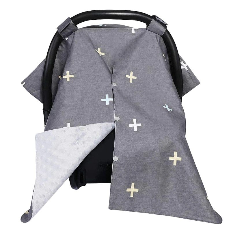 2 in 1 Carseat Canopy and Nursing Cover Up with Peekaboo OpeningLarge Infant